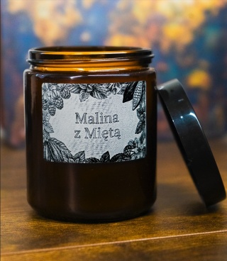 Świeca sojowa - Malina z miętą