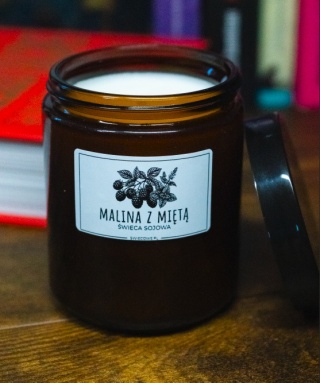 Świeca sojowa - Malina z miętą
