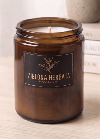 Świeca sojowa - ZIELONA HERBATA