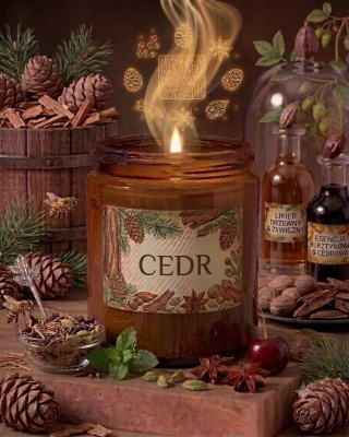 Świeca sojowa - cedr
