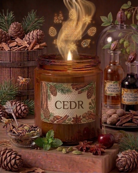 Świeca sojowa - cedr