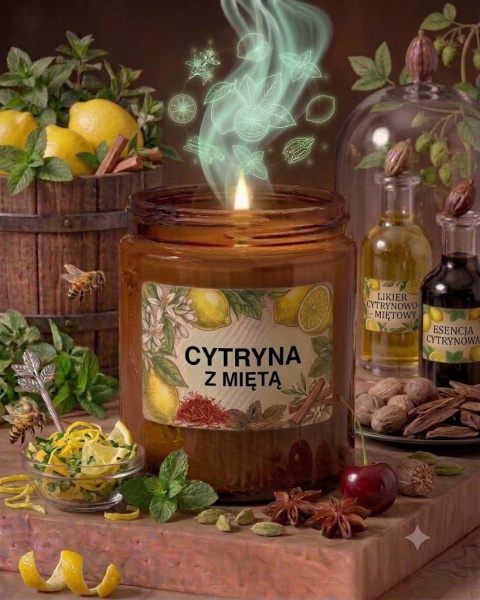 Świeca sojowa - cytryna z miętą