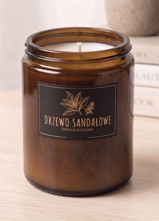 Świeca sojowa - drzewo sandałowe