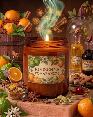 Świeca sojowa - korzenna pomarańcza