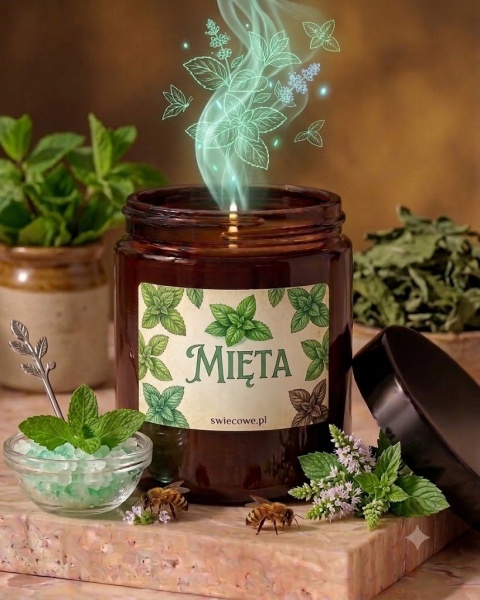 Świeca sojowa - mięta