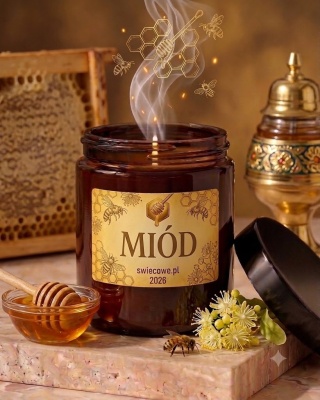 Świeca sojowa - miód